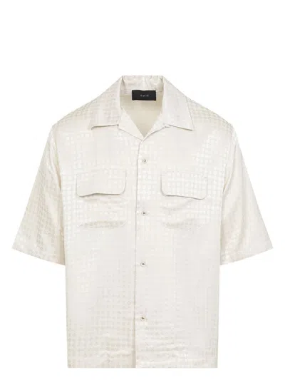 AMIRI MEN'S QUAD JACQUARD CAMP SHIRT