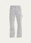 Amiri Striped Cotton Carpenter Pant In Black/white