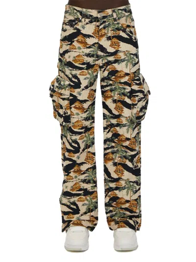 Amiri Men's Repeat Palm Baggy Cargo Pants In Mojave Desert
