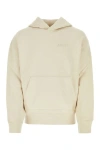 Amiri Cotton Sweatshirt With Front Pocket And Hood In Brown