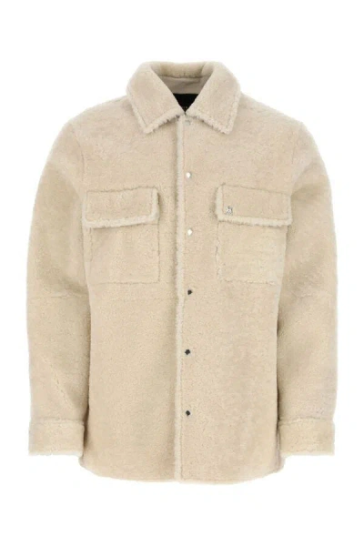 Amiri Men Sand Shearling Jacket In Brown