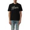 Amiri Script Logo Graphic T-shirt In Black
