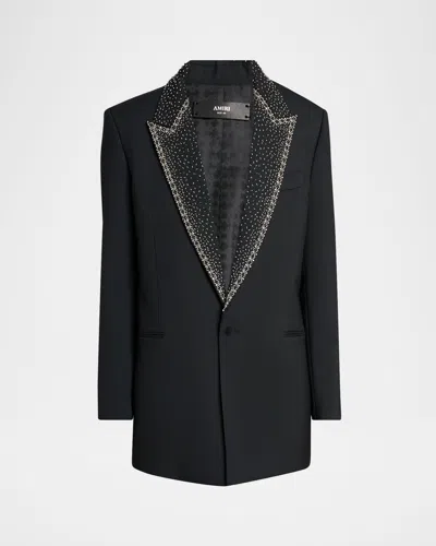 AMIRI MEN'S SEQUIN PEAK LAPEL OVERSIZED BLAZER