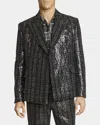 AMIRI MEN'S SEQUINED BOUCLE DOUBLE-BREASTED BLAZER