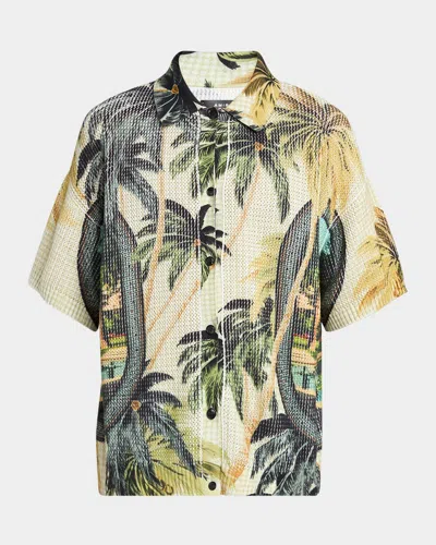 Amiri Men's Short-sleeve Knit Paradise Shirt