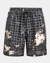 Amiri Silk Bermudas With Pattern And Adjustable Waistband