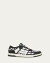 Amiri Checkered Skel Top Low Sneakers In Black White