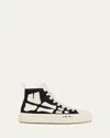 Amiri Men's Skel Court Canvas And Leather High-top Sneakers