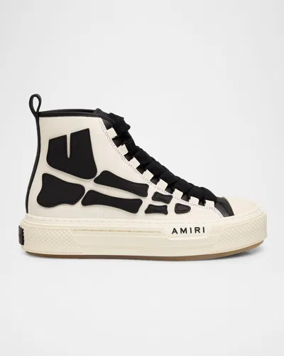 Amiri Lace-up High-top Casual Sneakers In White