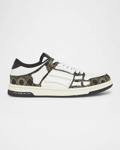 AMIRI MEN'S SKEL LOW LEATHER AND MA QUAD SNEAKERS