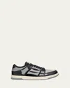 Amiri 'skel Top Low' Black Sneakers With Skeleton Patch