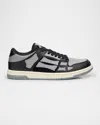 Amiri Leather Upper Low Top Sneakers In Asphalt