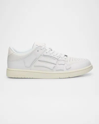 Amiri Men's Skel Top Leather Sneakers In White/white/vintage