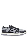 Amiri Leather Upper Low Top Sneakers In Asphalt