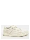 Amiri Skel Top Low White Sneakers With Skeleton Patch In Leather Man In Beige