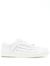 Amiri Pacific Bones Leather Panelled Sneakers In White