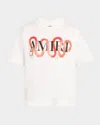 Amiri Snake White Crewneck T-shirt With Maxi Logo Print On The Front In Cotton Man In Ivory