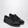 Amiri Sneaker Skel Top Low Black In Leather And Suede Men In Black