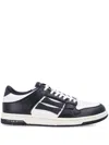 Amiri Skel Sneakers In White And Black Leather In Black