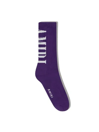 Amiri Men's Solidcore Logo Socks | Size It 43-44 | Ps23mhr007 In Multicolor