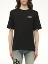 Amiri Black Crewneck T-shirt With Logo Patch On The Front And Maxi Logo Print On The Rear In Cotton Man In Black