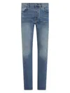 Amiri Stack Low-rise Jeans In Blue