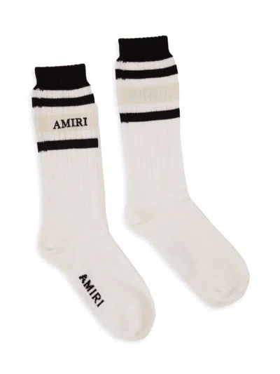 Amiri Men's Stack Stripe Chunky Socks In Birch