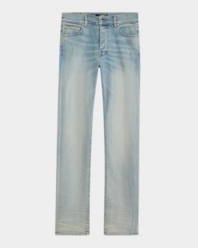 Amiri Men's Stacked Skinny Jeans In Purple