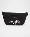 Amiri Men's Staggered Logo Belt Bag In Black