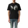 Amiri Cotton T-shirt With Front Logo Print In Black