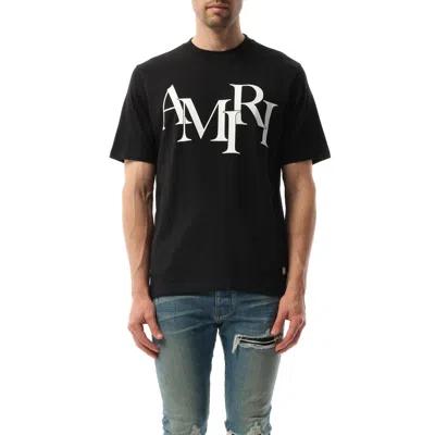 AMIRI MEN'S STAGGERED LOGO T-SHIRT
