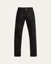 Amiri Men's Staggered Logo Waxed Skinny Jeans