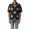 Amiri Quad Camp Collar Shirt In Black
