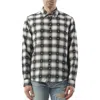 Amiri Starburst Plaid Cotton Flannel Button-up Shirt In Black