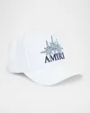 Amiri Men's Starburst Logo Canvas Baseball Cap In Ivory