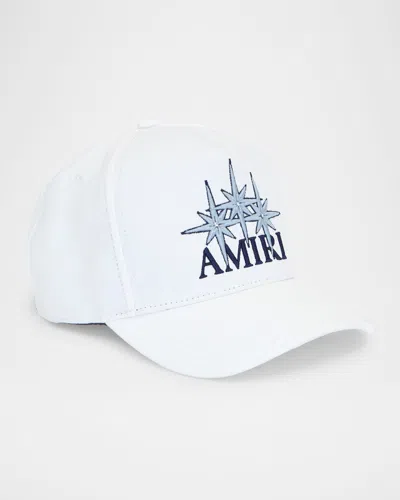 Amiri Men's Starburst Logo Canvas Baseball Cap In Ivory