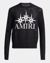 Amiri Men's Starburst Mesh Sweater In Black