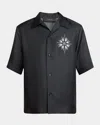 Amiri 'starbus' Black Silk Shirt In Black