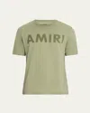 Amiri Stencil Crewneck Short Sleeves T-shirt In Green