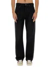 Amiri Straight Cut Loose Jeans In Black