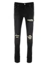 Amiri Stretch Denim Jeans Distressed Detailing