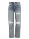 Amiri Straight Leg Mid-rise Distressed Trousers