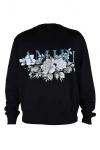 Amiri Floral Logo Graphic Sweatshirt In Black
