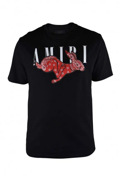 Amiri Logo-print Cotton T-shirt In Black