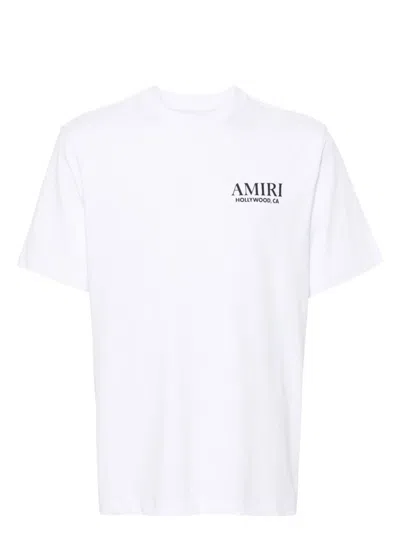 Amiri Bones Stacked Cotton T-shirt In White