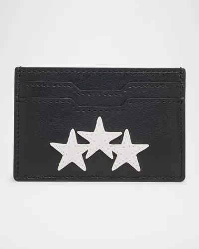 Amiri Black Three Star Leather Card Holder