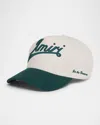 Amiri Two-tone Embroidered Cap In Blue