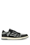 Amiri 'skel Top Low' Black Sneakers With Skeleton Patch In Multicolor