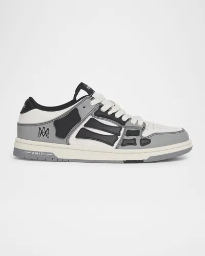 AMIRI MEN'S VARSITY SKEL LEATHER LOW-TOP SNEAKERS