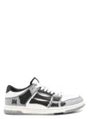 Amiri Varsity Skel Top Low Sneakers In Grey Leather In Black